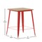 Flash Furniture 31.5 SQ Bar Top Table Brown Poly Top/Red Frame JJ-T14619H-80-BRRD-GG - alternate 4